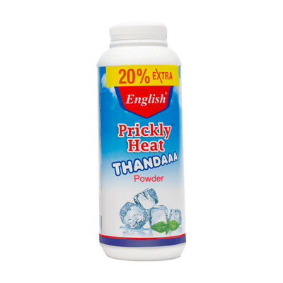 English Prickly Heat Powder - Thandaa - Medium Cooling & Refreshing Skin Care - Pack of 12 | Jodiabaazar.com