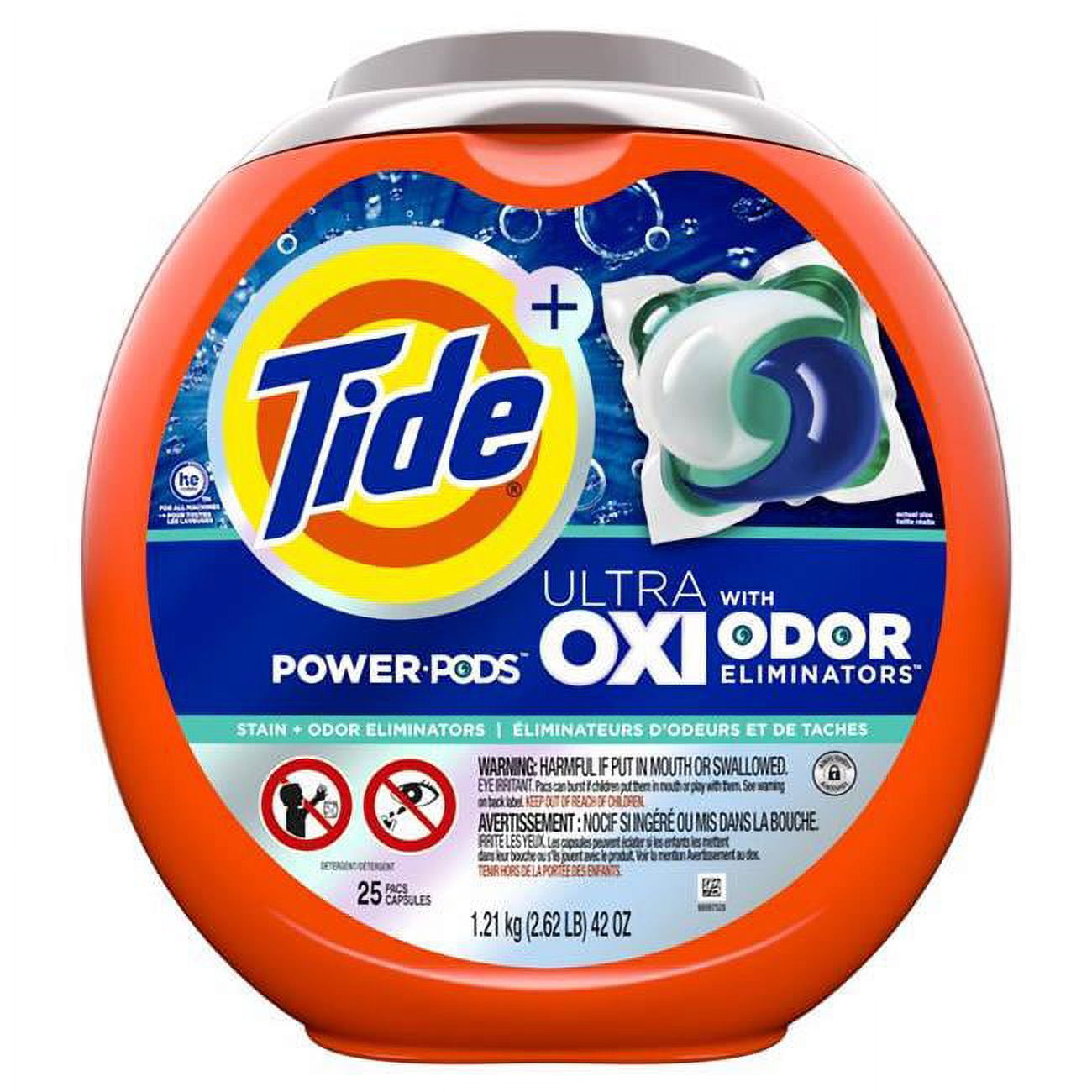 Tide - Pod Ultra - Oxi With Odor Eliminator - Original Scent Laundry Detergent Pod - 25'S 42Oz/1.21Kg