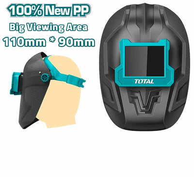 Total Welding Mask - Flip-Up Glass, 110x90mm Lens | TSP9216 | Jodiabaazar.com