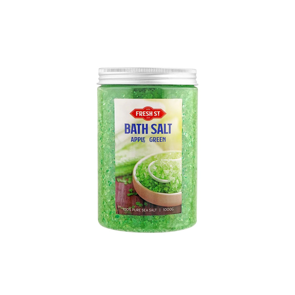 Fresh St - Apple Green Bath Salt - Personal Care - Bath Salt - 1000g - Wellness & Relaxation