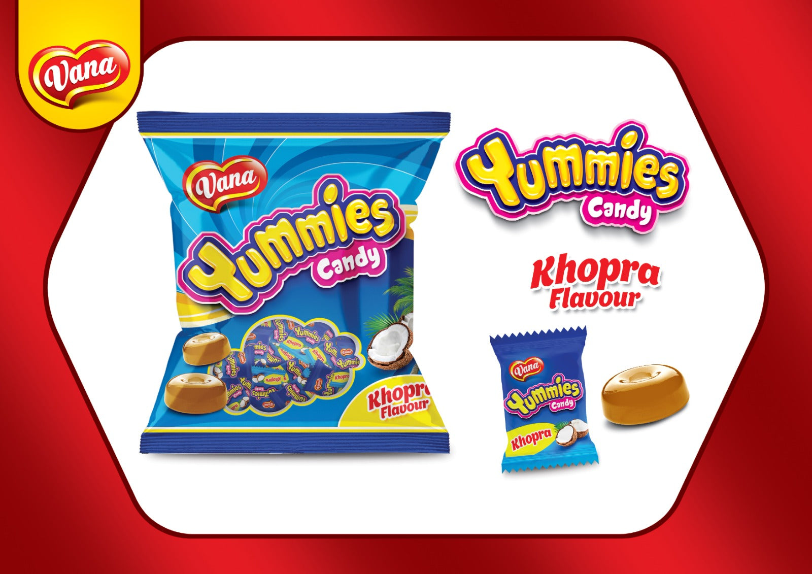 VANA - Yummies Candy - Khopra (50 Pieces) - 48 CT