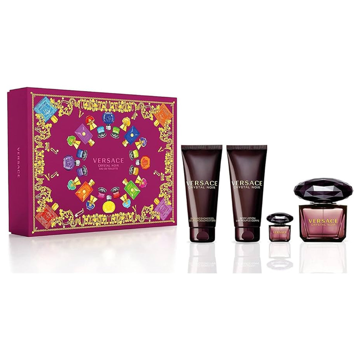 Versace - Crystal Noir Edt 90ml / Bath & Showergel 100ml / Body Lotion 100ml / Edt 5ml