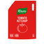 A red Knorr Professional tomato ketchup squeeze pouch with a green logo and white text, shown on a plain white background.