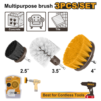 INGCO -  3 Pcs Multipurpose brush set  WCB0301