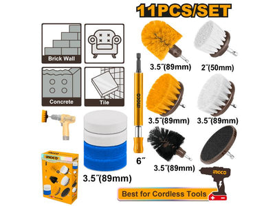 INGCO -  11 Pcs Cleaning brush set  WCB1101