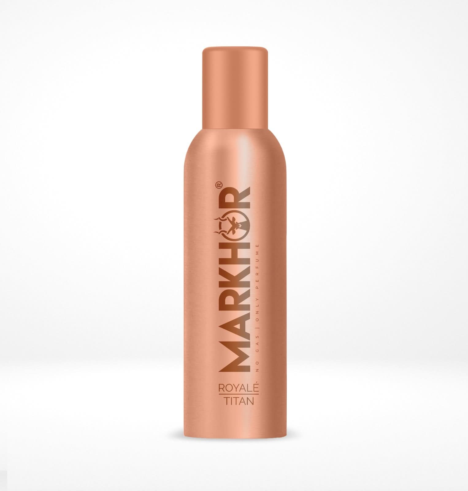 Markhor Body Spray Royale Titan (Non-gas) - 120ml Long Lasting Fragrance (Non-Gas) - Pack of 12 | Jodiabaazar.com