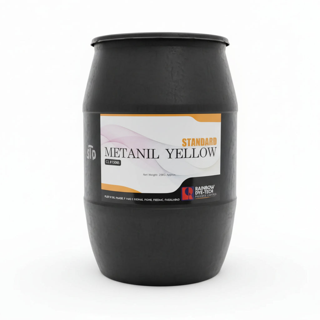 METANIL YELLOW STANDARD ( C.I. # 13065 ) zarda color - NW 25kg Drum Ap ...