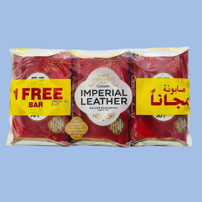 IMPERIAL LEATHER - Soap Bar Classic - Imported - Pack of 6 Bars, each 175g