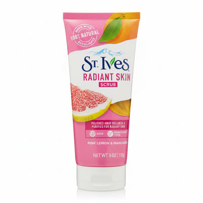 St. Ives - RADIANT SKIN SCRUB - PINK LEMON & MANDARIN ORANGE - 170g - 6 pcs box packing - USA