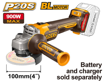 INGCO -  Cordless angle grinder 20v CAGLI21104
