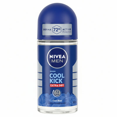 NIVEA MEN - KOOL KICK Extra Dry - COOL BLUE - Deodorant Roll On - 50ml