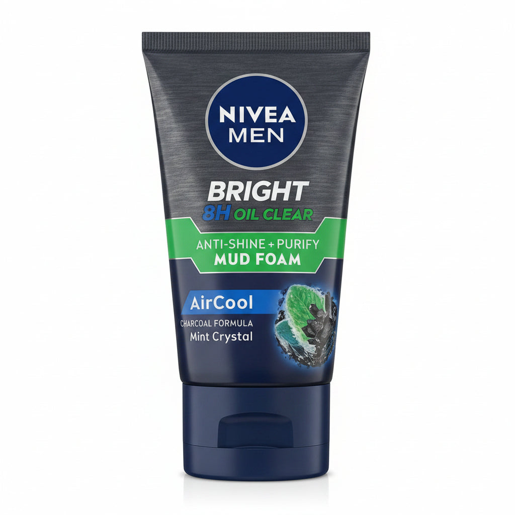 NIVEA MEN - BRIGHT 8H OIL CLEAR - Facial Foam - 100ml