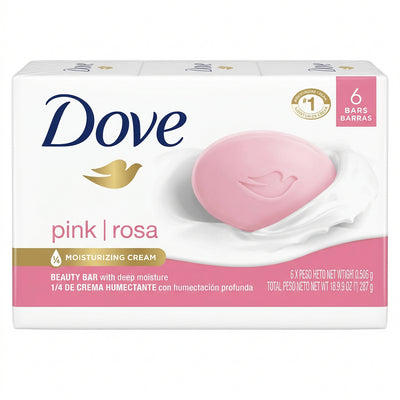 Dove - Soap Bar - PINK ROSA - 6 Bars Pack - 3.75 X 6 = 22 oz