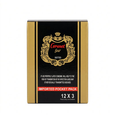 Coronet Gold - CONDOMS DOTTED - 12X3=36 PCS