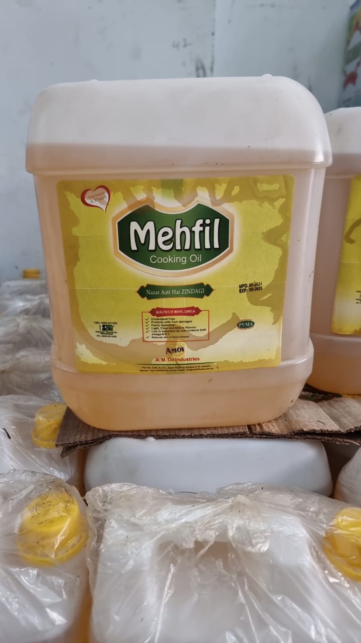 Mehfil - Canola - Pure Cooking Oil - 10 Litres - Jerry Can