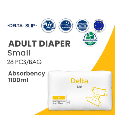 DELTA- SLIP ( Previously Form Premium) - Adult Diaper - Small - 60 cm (24") - 85 cm (34") - 28 pieces