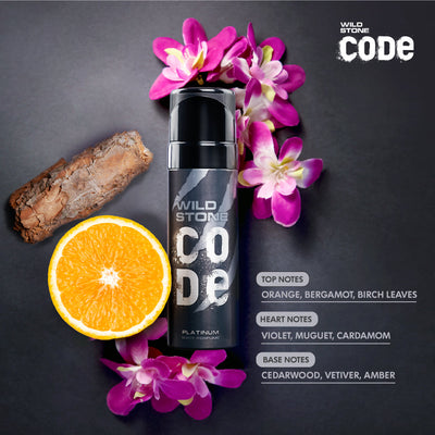 Wild Stone - Code - Platinum - Perfume Body Spray - For Men - 120 ml