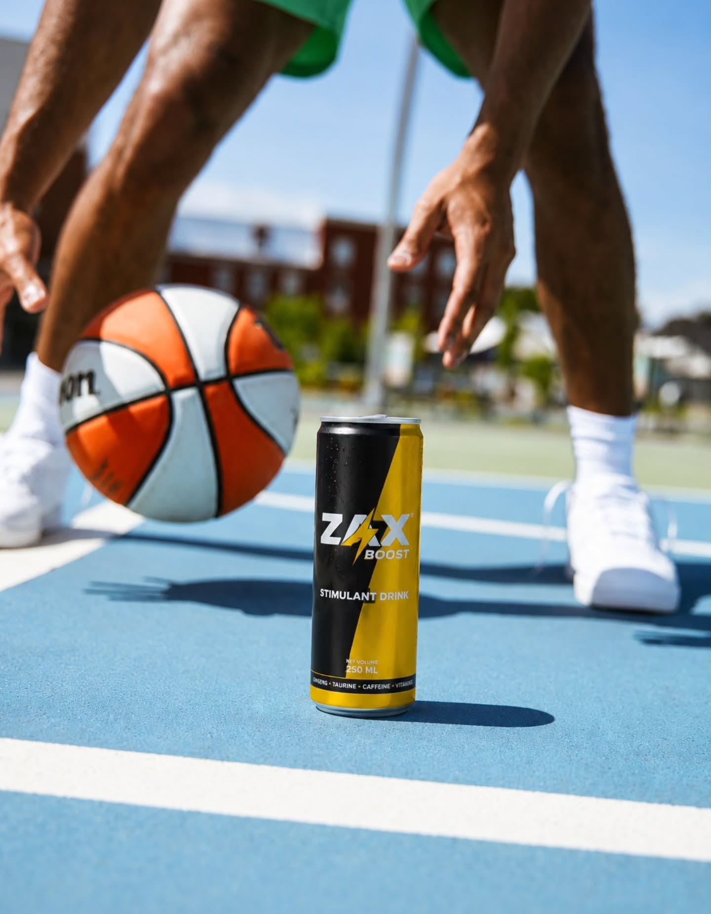 ZAX BOOST - STIMULANT DRINK - Ginseng - Taurine - Caffeine - Vitamins - 250ml x 12 pcs