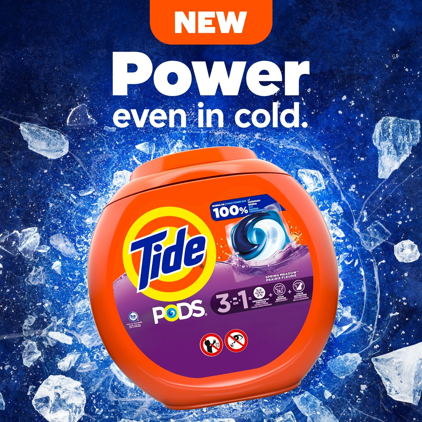 Tide Pods - 3In1 - USA - Spring Meadow - Laundry Detergent - 16Ct 14Oz (398g)