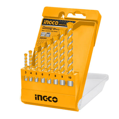 INGCO -  8PCS masonry drill bits set  AKD3081