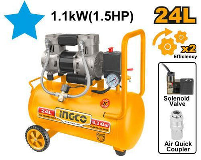 INGCO -  Air compressor 24L/1100W ACS111242