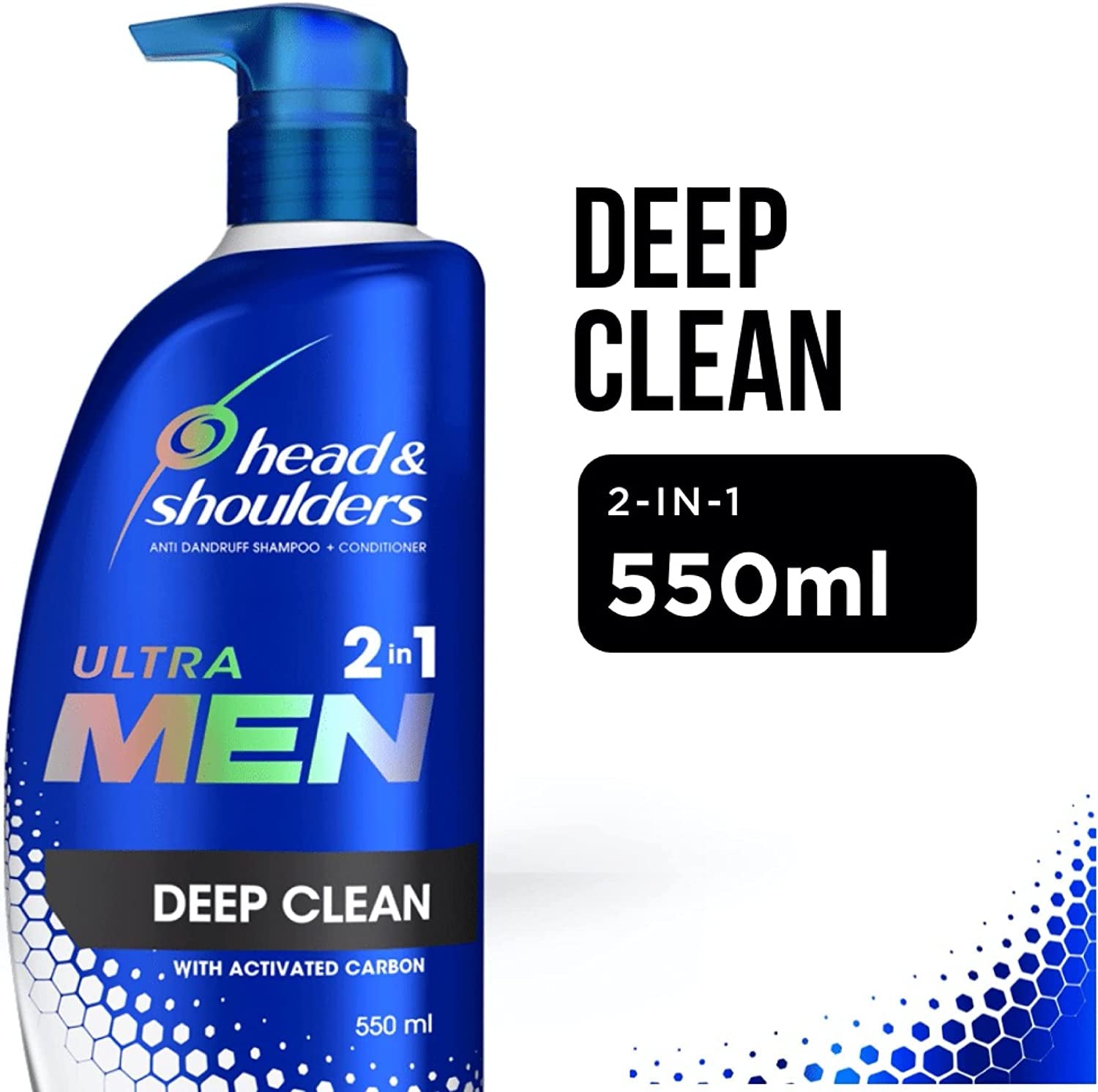 Head & Shoulders - Ultra Men - 2in1 - Deep Clean - Anti-Dandruff Shampoo & Conditioner for Itchy Scalp - 550 ml