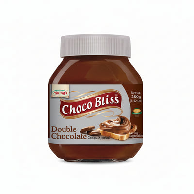 Jar of Tony's Chocolonely Choco Bliss Double Chocolate spread on a white background