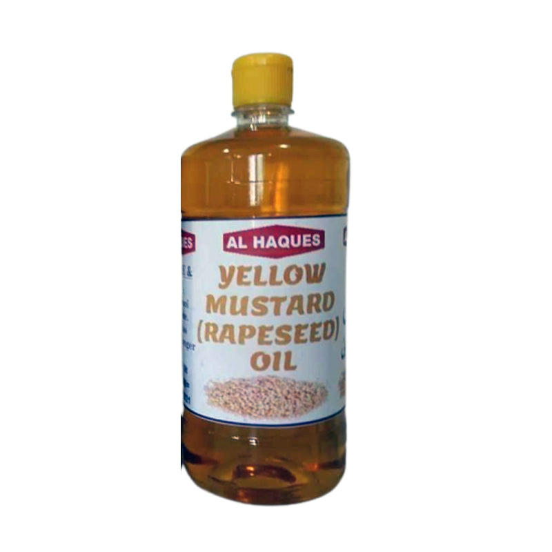 Al Haques - Yellow Mustard Rapeseed Oil - 1 L (1000 ML) - روغن سرسوں