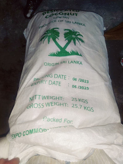 ALS - Shredded Dried Coconut - Desiccated Coconut (Khopra) - 25 KG - کھوپرا -