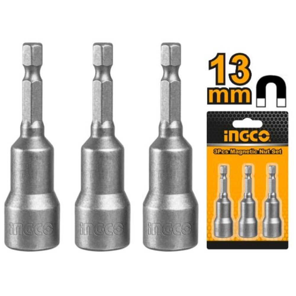 INGCO -  3 Pcs impact magnetic nut set 13mm AMN1331