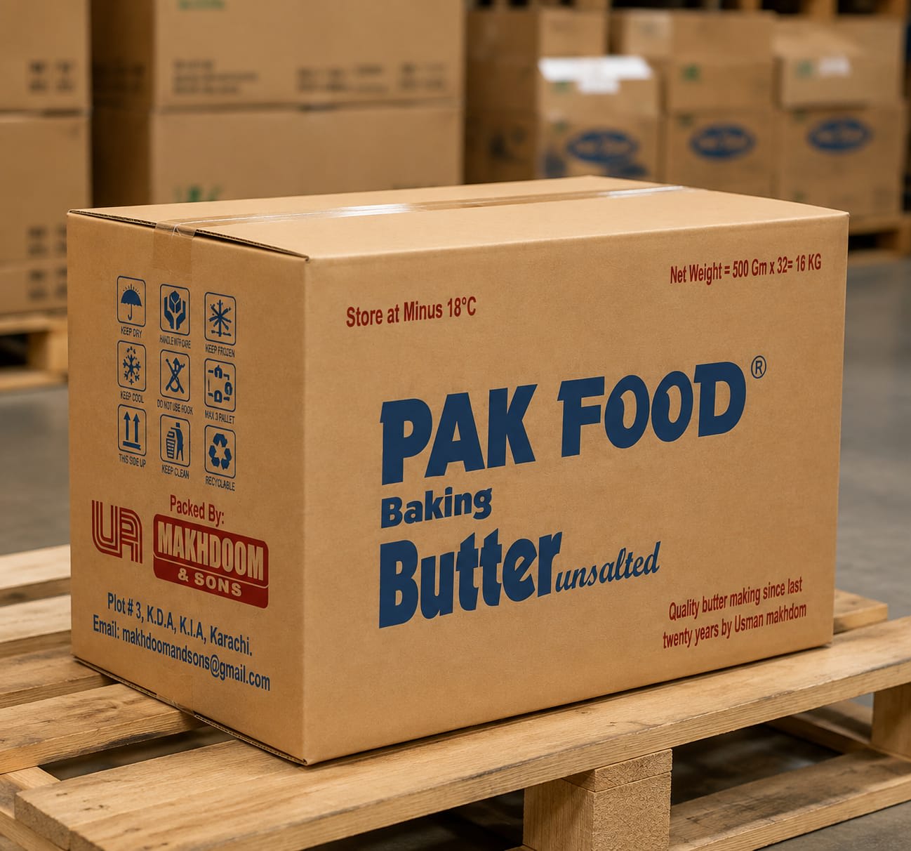 Pak Food Butter 500g Salted/Unsalted 16kg CTN
