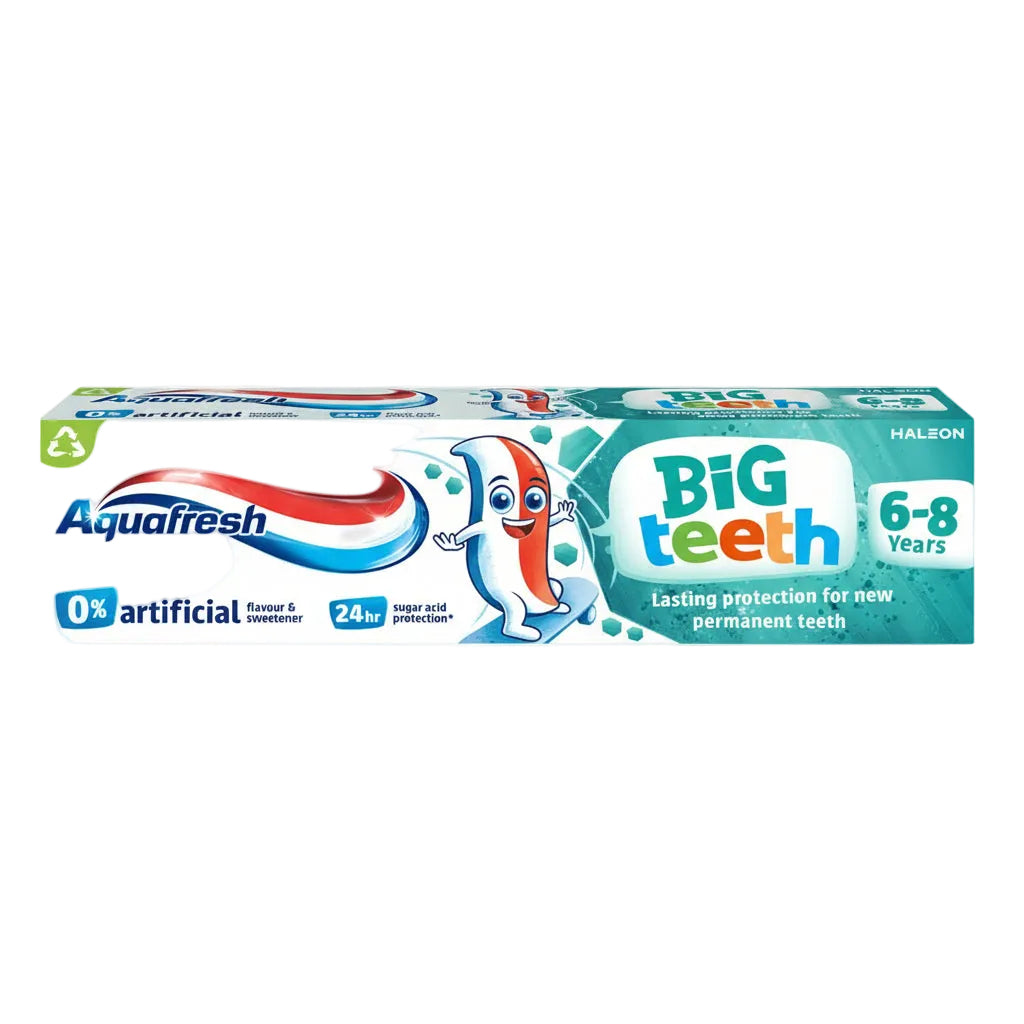 Aquafresh - BIG TEETH - 6-8 Years - Toothpaste for Kids - 50ml