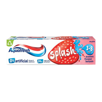 Aquafresh - SPLASH - 3-8 Years Strawberry Flavoured Toothpaste - 50ml