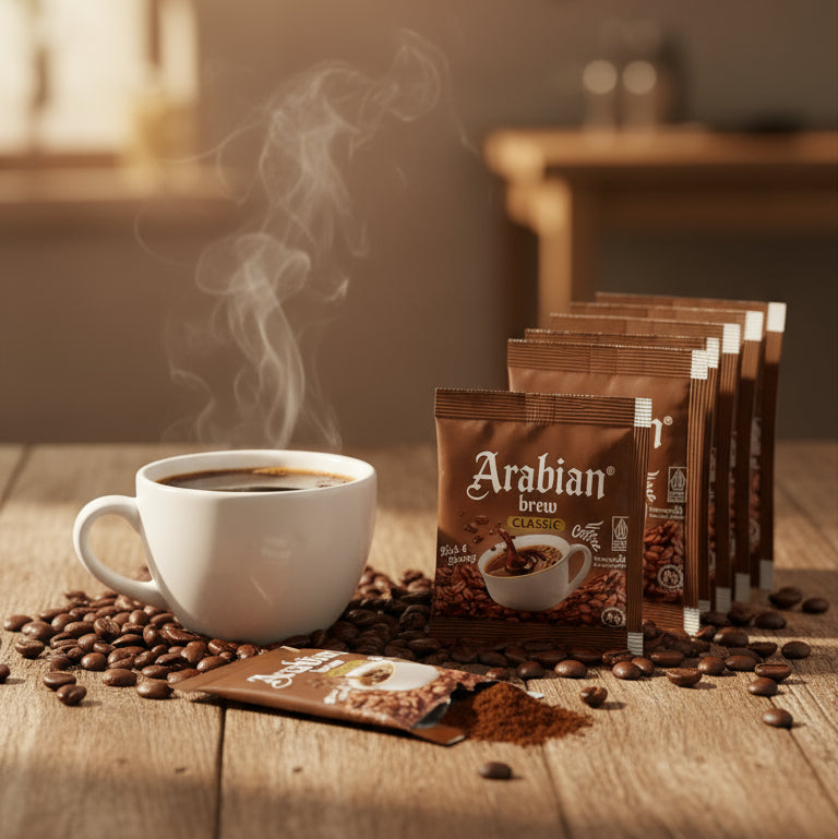 Arabian Brew - Classic Coffee - Instant - Sachets - 2gm -  (1 Carton - 600 Pcs)