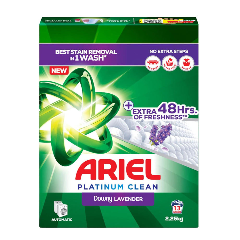 Ariel - Detergent Powder - Automatic - Downy Lavender - Platinum Clean - 2.25Kg