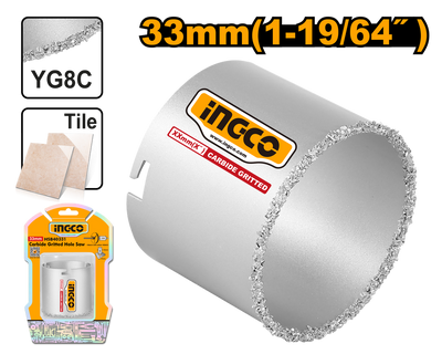 INGCO -  Carbide gritted hole saw 33mm HSB40331