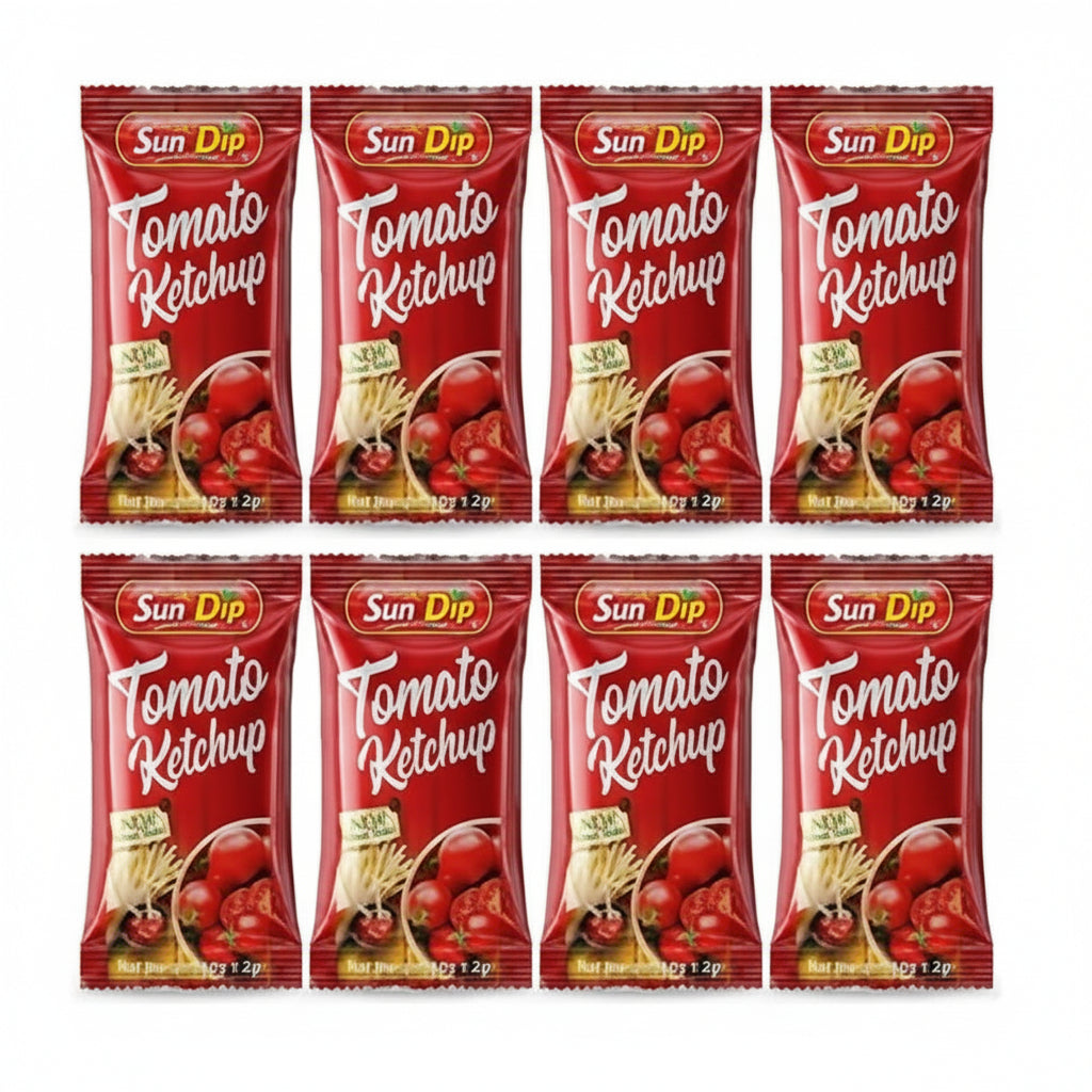 Sundip Tomato Ketchup Sauce Sachets Pack (100 Sachets*12)