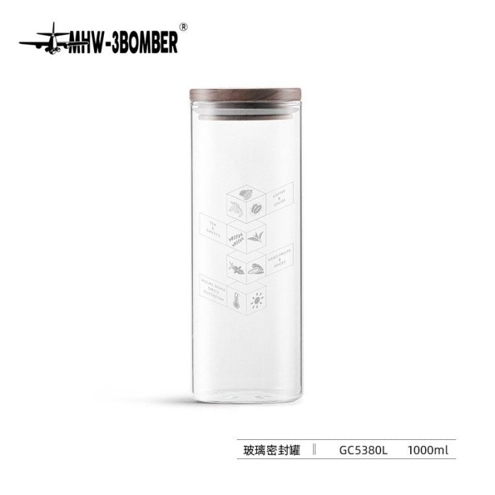 Coffee Cartel - MHW3 Bomber - Glass Sealed Canister-1000ml - GC5380L