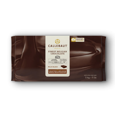 Callebaut - 823 - Finest Belgian Chocolate – 33.6% Milk Block Chocolate Bar - 5 KG