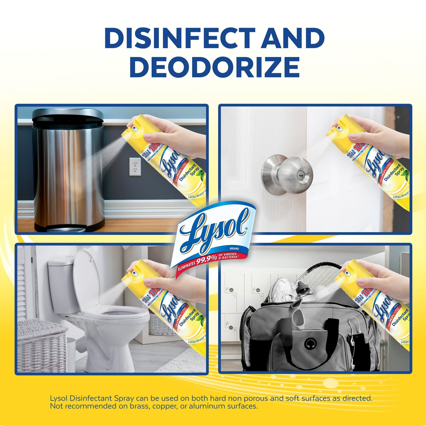 Lysol - Disinfectant Spray - Lemon Breeze Scent 19Oz