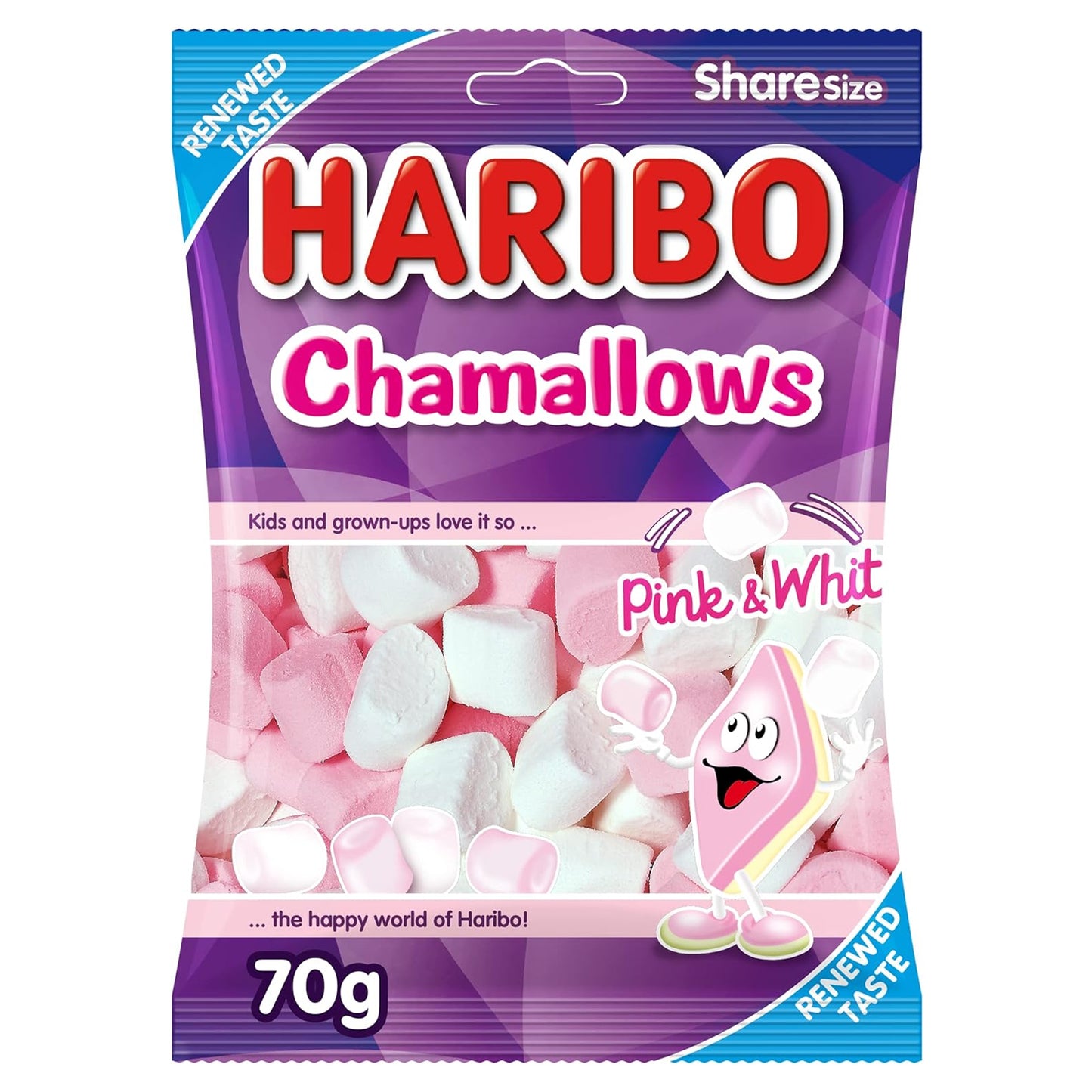 HARIBO - Chamallows - Pink/White - 70gm - New - 24 CT