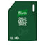 A dark green Knorr Professional Chilli Garlic Sauce squeeze pouch with a white spout cap, shown on a plain white background.