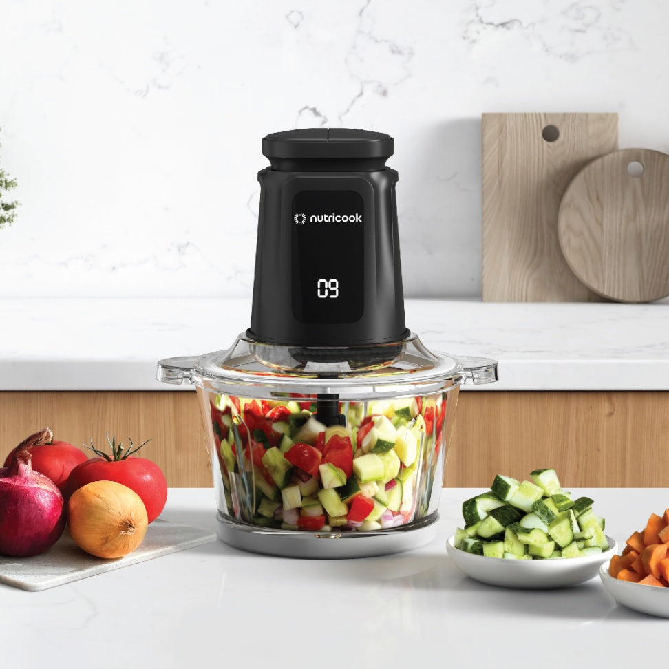 NUTRICOOK CHOPPI XXL 2L - 2 BOWLS (SS & GLASS)