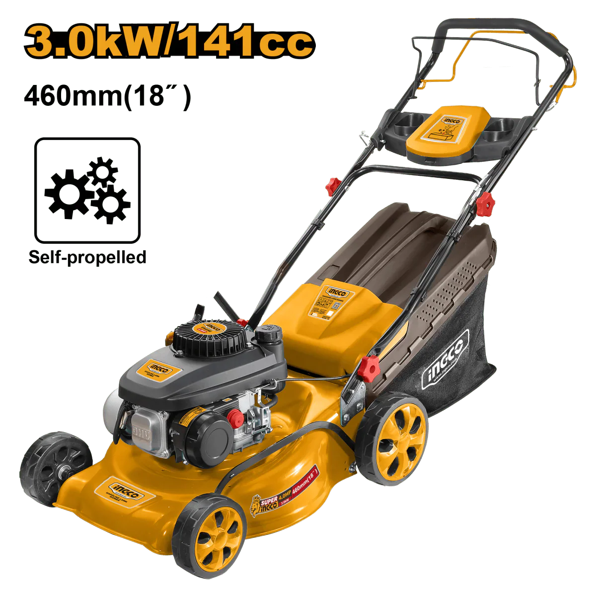 INGCO -  Gasoline lawn mower 3000W GLM141182
