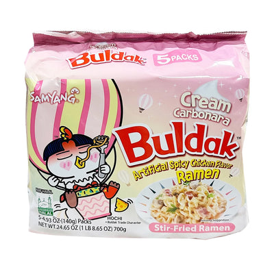 Samyang - Bulduk - Hot Chicken Ramen - Cream Carbonara - Noodles - 140G - Pack of 5