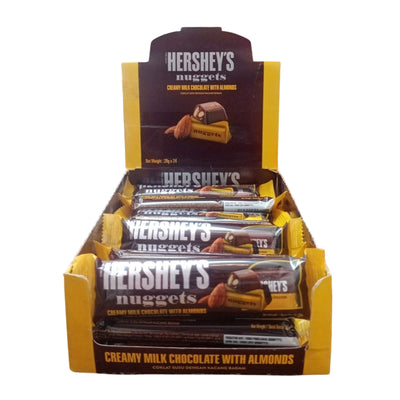 Hershey Nuggets - Creamy Milk Chocolate With Almonds - 24x 28 gram