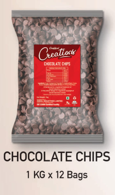 Candyland Creations - Chocolate Chips - 1 KG x 12 Packs