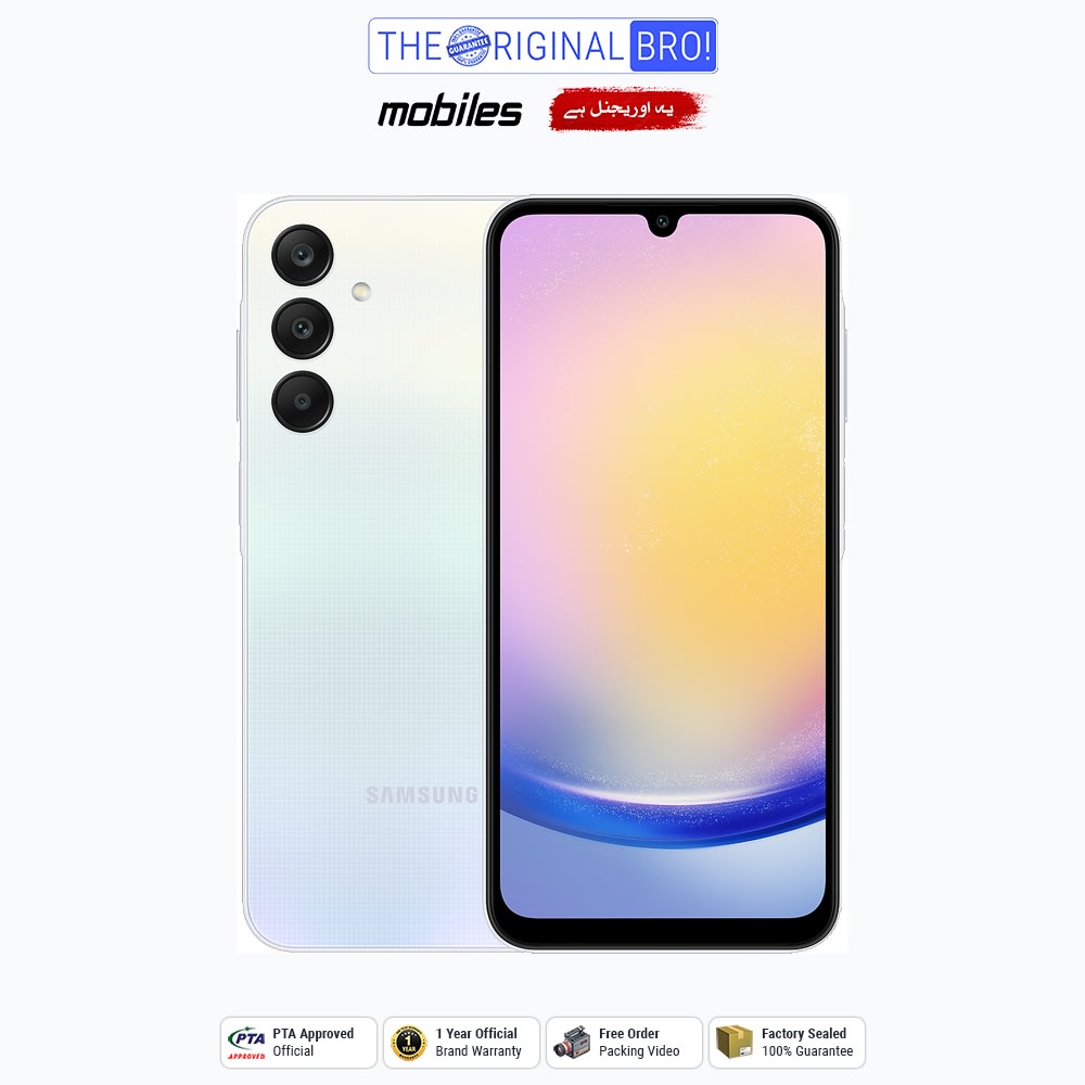 Samsung Galaxy A25 5G | 8GB - 256GB | PTA Approved | 1 Year Official Warranty | Factory Sealed | The Original Bro Mobiles
