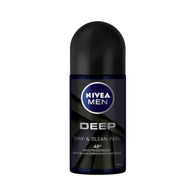 Nivea - Deep - Black Carbon - 48H - For Men - Deodorant Roll-On - 50 ML(1.7 fl)