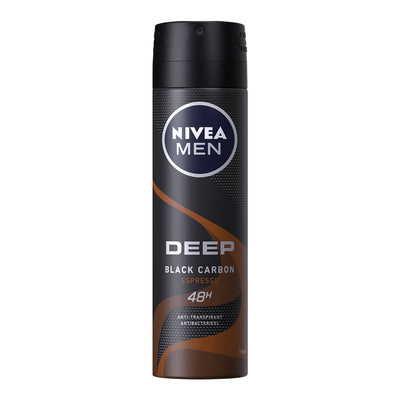 Nivea Men - Deep - Black Carbon - Espresso - 48H Protection - Antiperspirant for Men - Spray 150ml